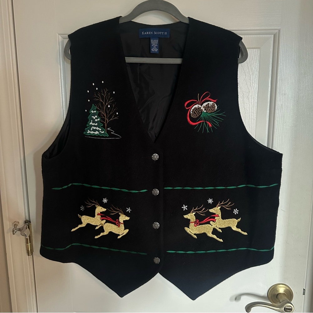 Karen Scott Holiday/Festive Vest